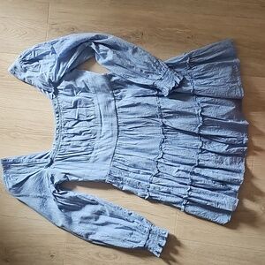 Altar'd State Sky Blue Smocked Dress